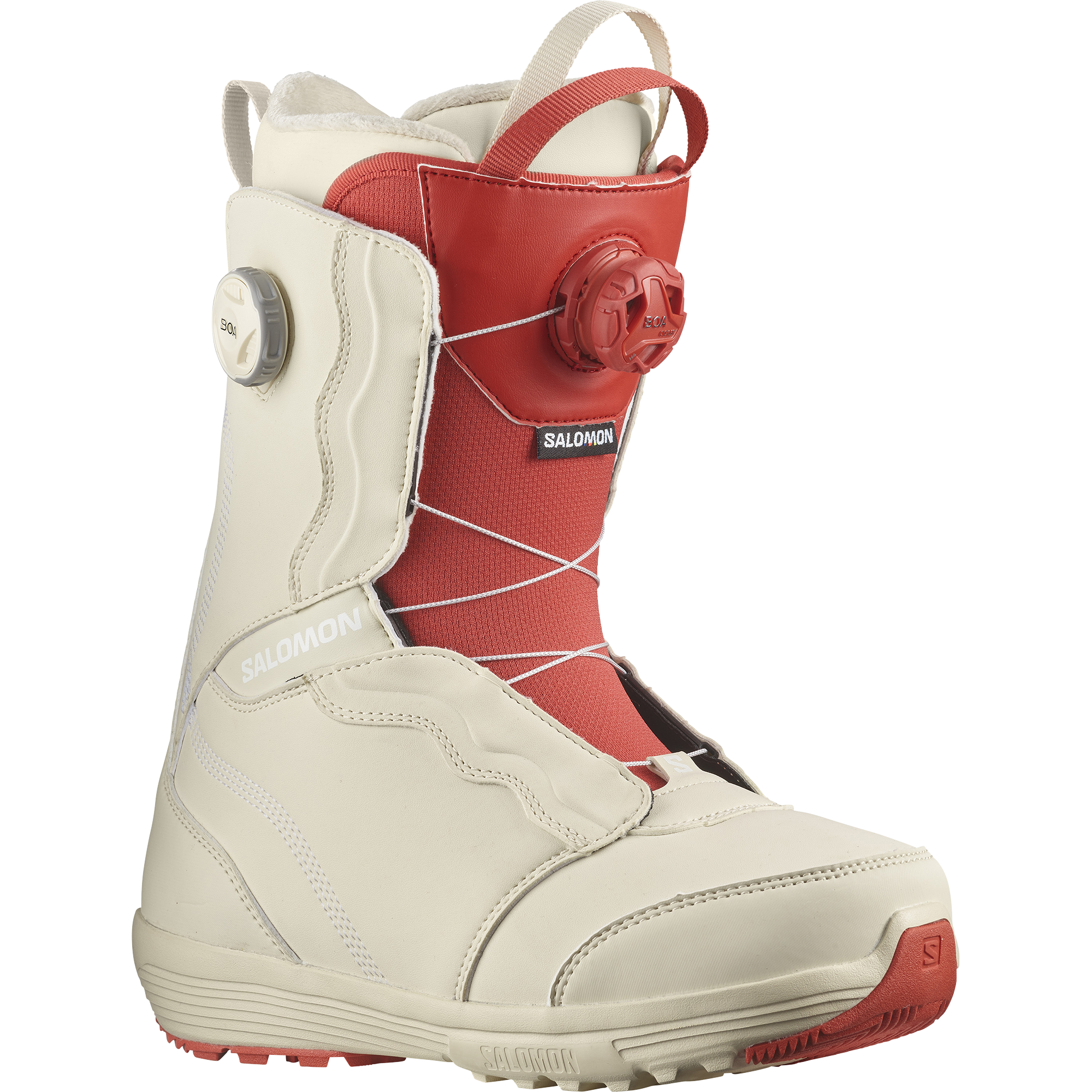 SALOMON - 新品 25-26 SALOMON BOOTS IVY BOA SJ BOATEA/ALMOND MILK/FIERY RED 24cm 土日祝発送 M111 25-26 SALOMON IVY BOA SJ BOA TEA / ALMOND MILK / FIERY RED